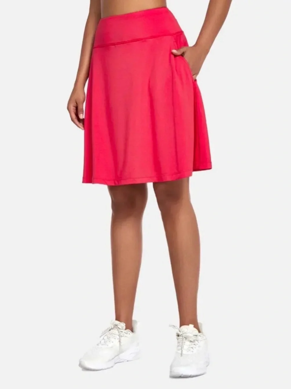 Baleaf Coral Pink Circle Skater Skirt